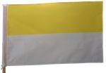 FLAGA ŻÓŁTO-BIAŁA 120x75 cm PAPIESKA KOŚCIELNA TUNEL